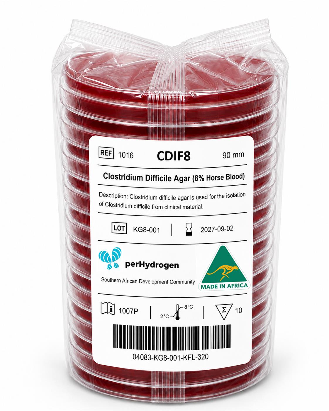 Clostridium Difficile Agar (8% Horse Blood)