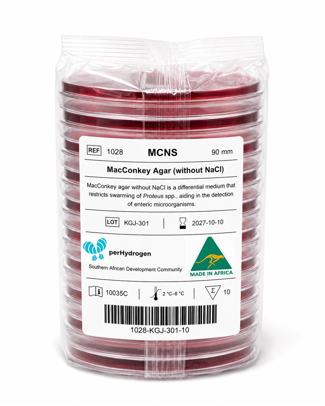 MacConkey Agar (without NaCl)