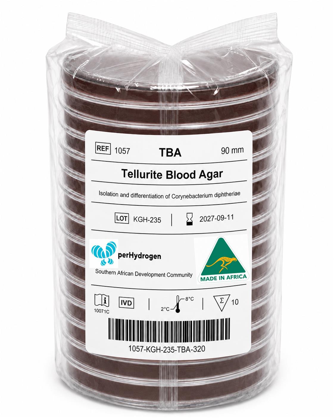 Tellurite Blood Agar